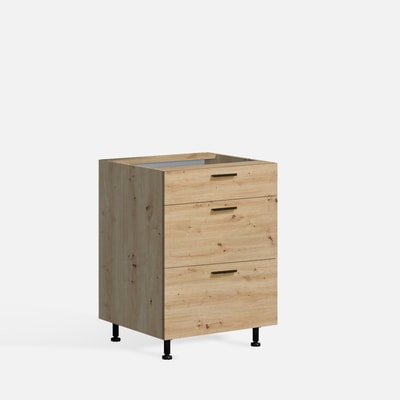 Szafka dolna stojąca z szufladami MILENA M/D60S3 dąb artisan