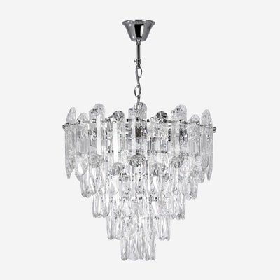 Lampa sufitowa żyrandol chromowany z kryształkami VENTI