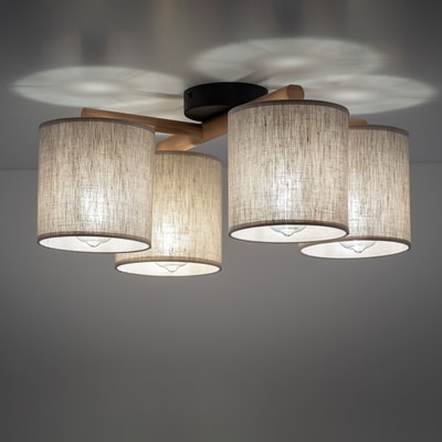 Lampa sufitowa szara DEVA NATURE IV
