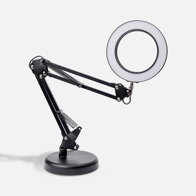 Lampa biurkowa kreślarska powiększająca MAGNIFY LED czarna