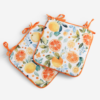 SUN&CITRUS Poduszki na krzesło outdoor w pomarańcze 38x38 cm 2 szt.