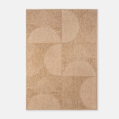 FLAT Dywan do pokoju beżowo-biały 160x230 cm