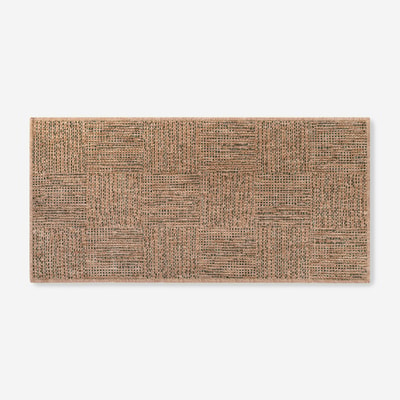 FLAT Dywanik ze wzorem geometrycznym ciemnozielony 60x120 cm