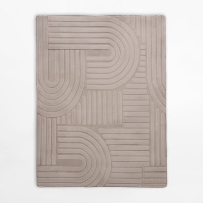 Dywan geometryczny MALAGA 3D taupe, 160x230 cm