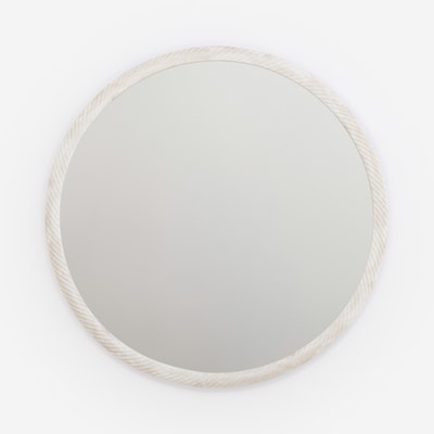 Lustro w białej ramie śr. 60 cm