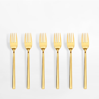 Widelczyki do ciasta COMO GOLD, 6 sztuk
