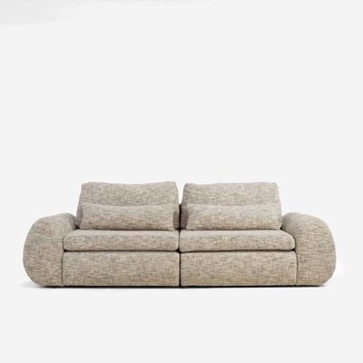 Sofa 4-osobowa rozkładana CUBE BIG beżowa