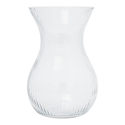 Wazon szklany prążkowany LYRA 18 cm