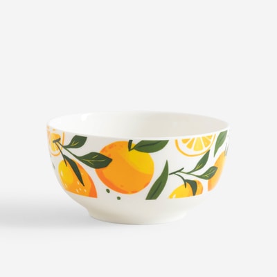 ORANSSI salaterka w pomarańcze biała 13 cm