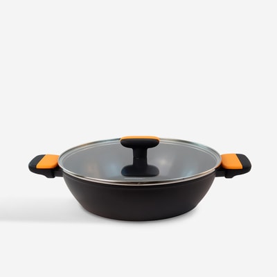 Garnek z pokrywką 24 cm 2,4 l czarny SOFT COLLECTION
