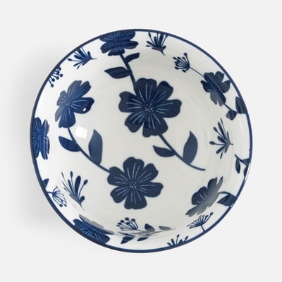 Miska porcelanowa FIORI biało-niebieska 280 ml