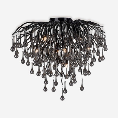 Lampa sufitowa czarna ICICLE fi 50 cm
