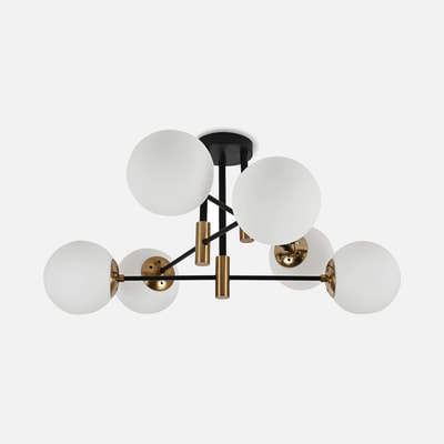 Lampa sufitowa kule czarno-złota DORADO 6