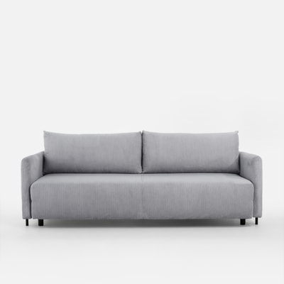 Sofa sztruksowa jasnoszara SORRENTO NEW