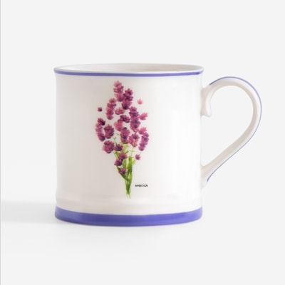 LEA Kubek porcelanowy lawenda biały 380 ml
