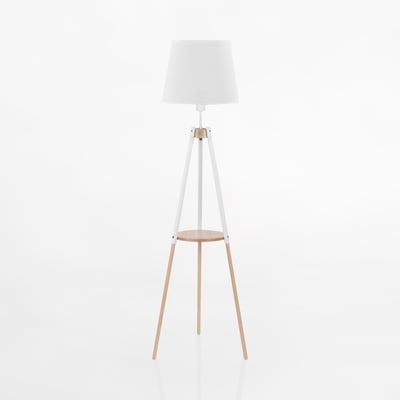 Lampa podłogowa z abażurem biała VAIO