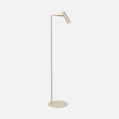 Lampa podłogowa reflektor beżowo-złota AXION