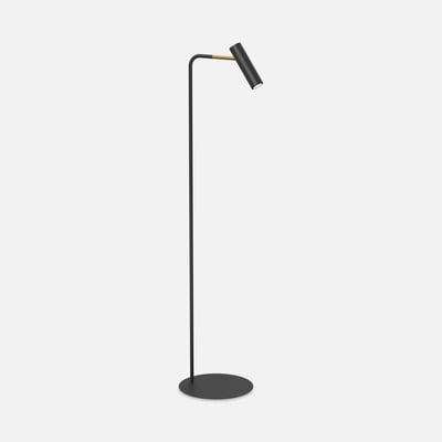 Lampa podłogowa reflektor czarno-złoty AXION