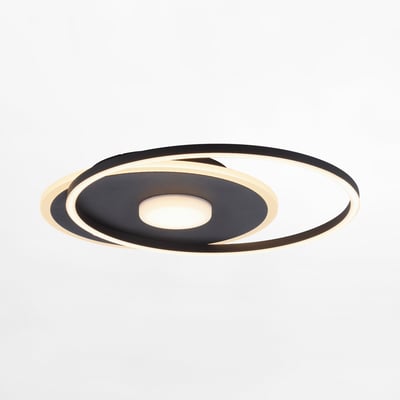 Lampa sufitowa LED z obramowaniem okrągła czarna DOMINO