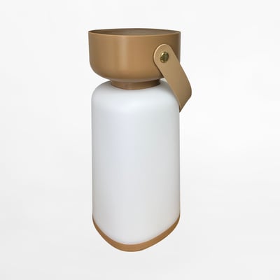 Lampa stołowa LED IP44 biało-brązowa BATT