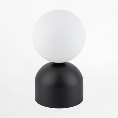Lampa stołowa klosz kula czarna podstawa MIKI