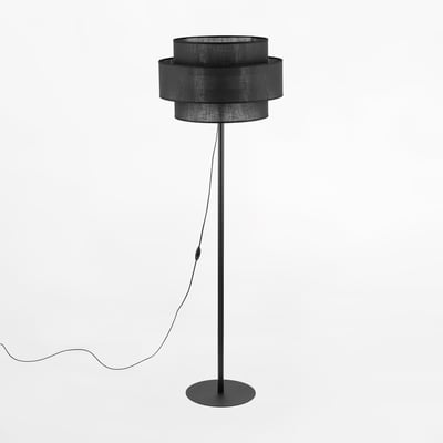 Lampa podłogowa abażur czarny CALISTO