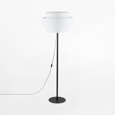 Lampa podłogowa abażur biały CALISTO