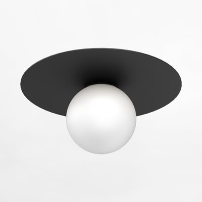 Lampa sufitowa czarna FLAT