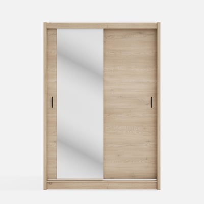 Szafa przesuwna INES z lustrem 150 cm dąb cremona