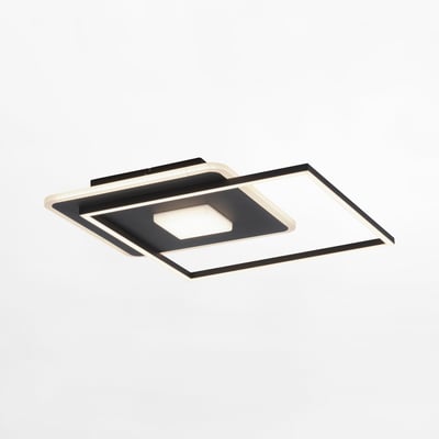 Lampa sufitowa LED z ramką kwadratowa czarna DOMINO