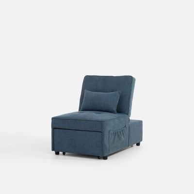 Sofa 1-osobowa rozkładana niebieska WINSLO