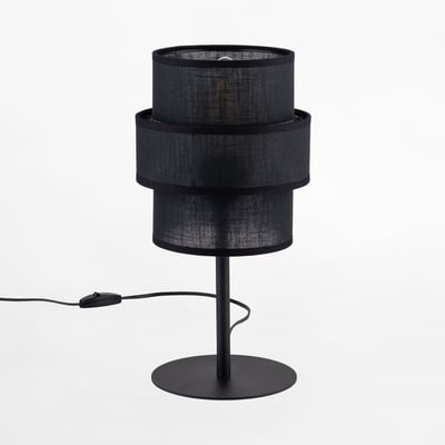 Lampa stołowa abażur czarny CALISTO