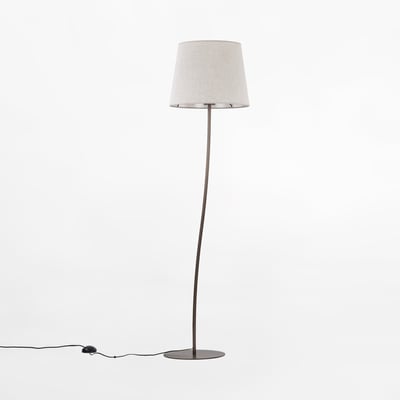 Lampa podłogowa lniany abażur NICOLA BROWN