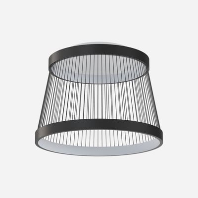 Lampa sufitowa LED czarna BALU z pilotem