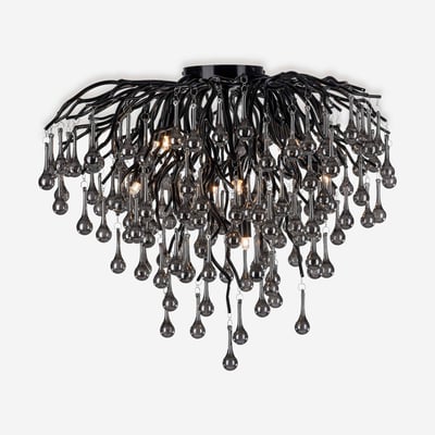 Lampa sufitowa czarna ICICLE fi 50 cm
