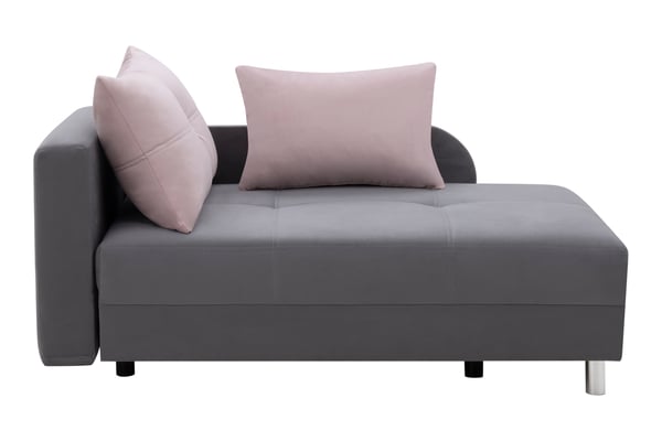 Sofa rozkładana szaro-różowa LETTO lewa