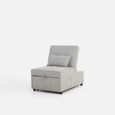 Sofa 1-osobowa rozkładana szara WINSLO