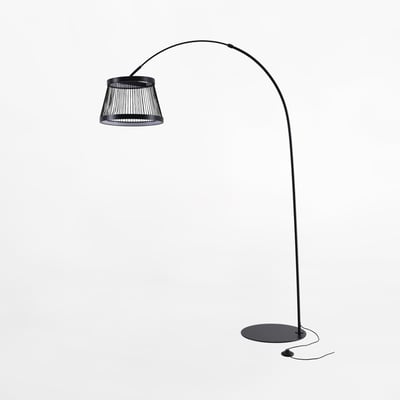 Lampa podłogowa LED czarna BALU z pilotem