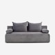 Sofa 3-osobowa rozkładana szara LEMON