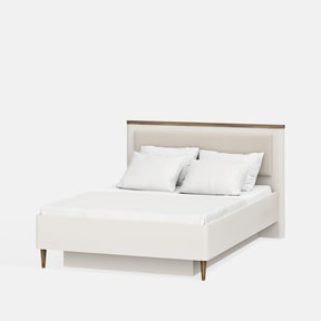Łóżko z tapicerowanym wezgłowiem i stelażem LACETTI 140x200