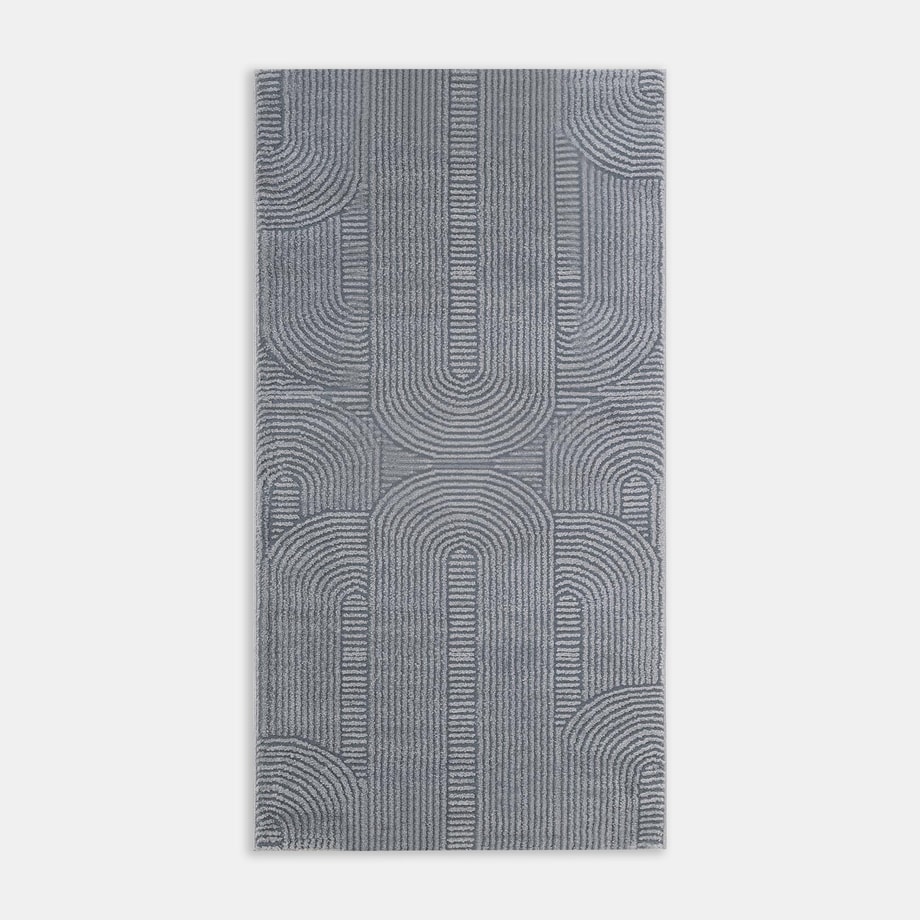 Dywan w stylu nowoczesnym, niebieski, 80x150 cm ELBA