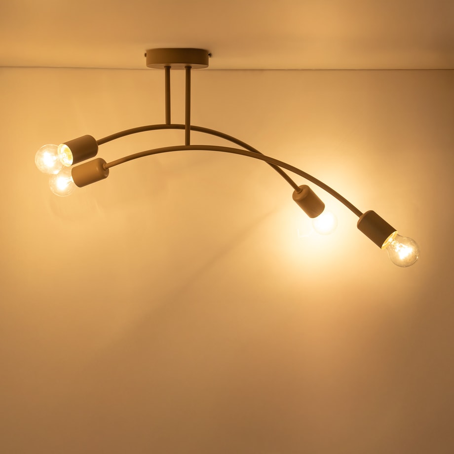 Lampa sufitowa beżowa KORTE 4