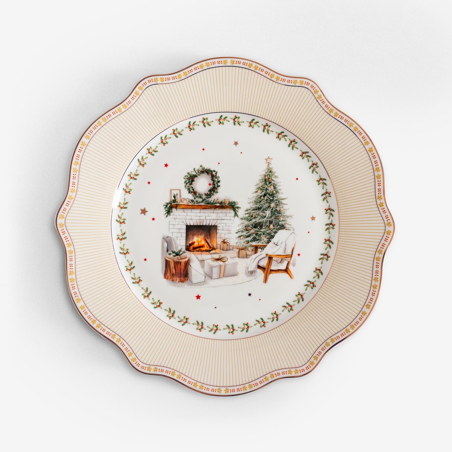 Talerz obiadowy świąteczny 27 cm AMBIENCE