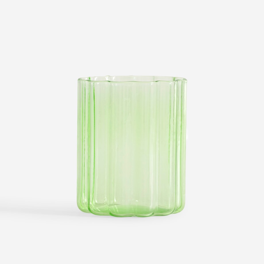 Szklanka ryflowana zielona 330 ml