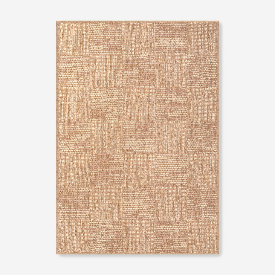 FLAT Dywan ze wzorem geometrycznym biało-beżowy 120x170 cm