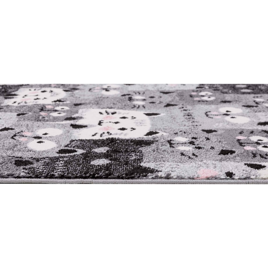 Dywan szary, koty HAPPY 80x150 cm
