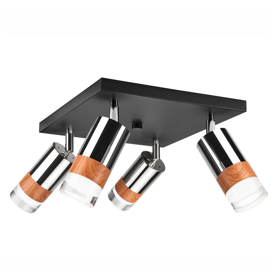 Lampa sufitowa z 4 reflektorkami regulowana chrom AURORA