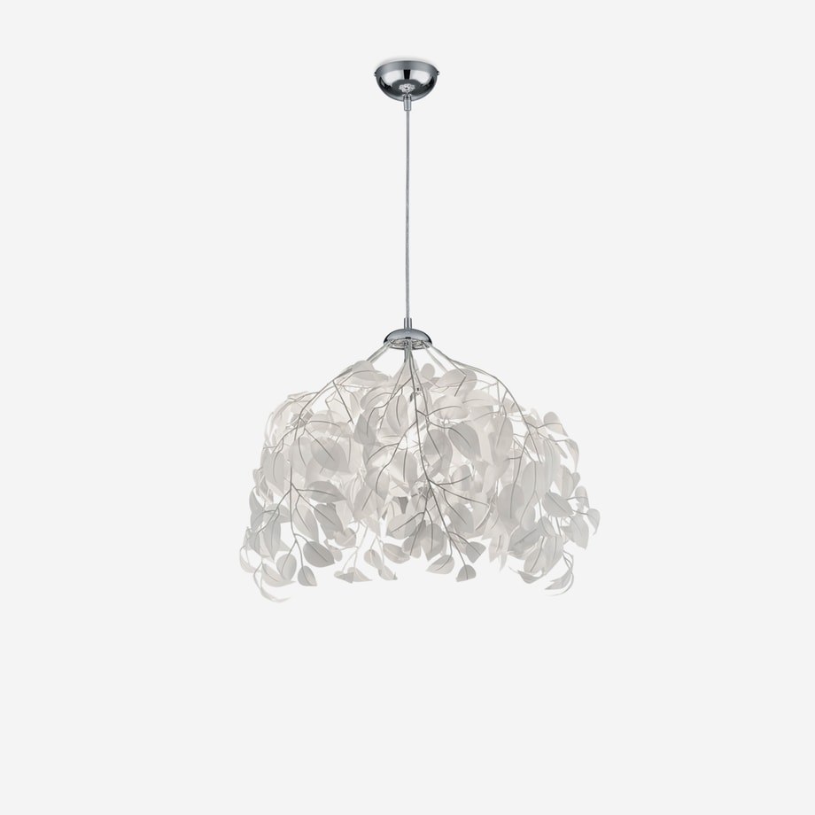 LEAVY lampa wisząca biała chrom