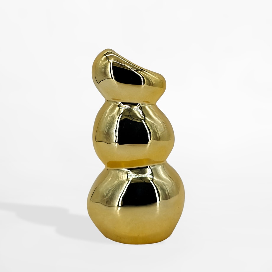 Wazon ceramiczny złoty 19,6 cm