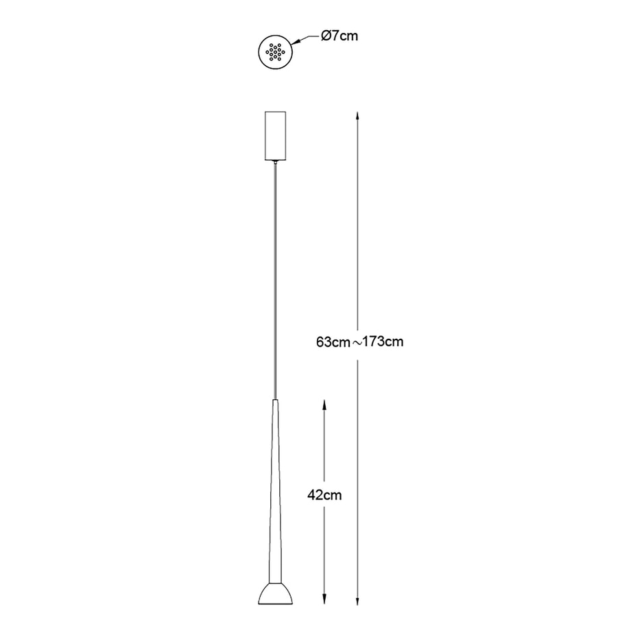 Lampa wisząca LED złota BOSTON